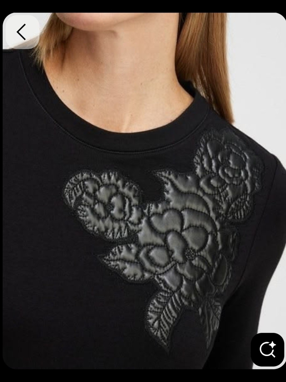 Chico's Zenergy Black Crewneck Top
